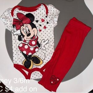 Disney Minnie Mouse Red and White Baby Set